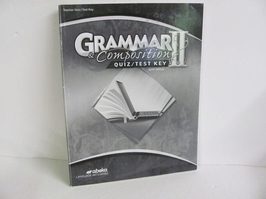 Grammar & Composition II Abeka Quiz/Test Key  Pre-Owned Language Textbooks