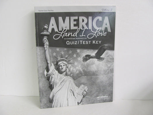 America Land I Love Volume 2 A  B Publishing 8th Grade History Textbooks