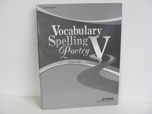 Vocabulary Spelling Poetry V Abeka Quiz Key Pre-Owned Spelling/Vocabulary Books