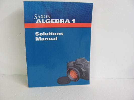 Algebra 1 Saxon Solutions Manual  Pre-Owned High School Mathematics Textbooks