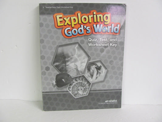 Exploring God's World Abeka Quiz/Test Key  Pre-Owned 3rd Grade Science Textbooks