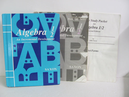 Algebra 1/2 Saxon Set  Pre-Owned 8th Grade Mathematics Textbooks