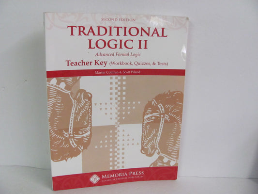 Traditional Logic Memoria Press Teacher Key  Pre-Owned Cothran Logic Books