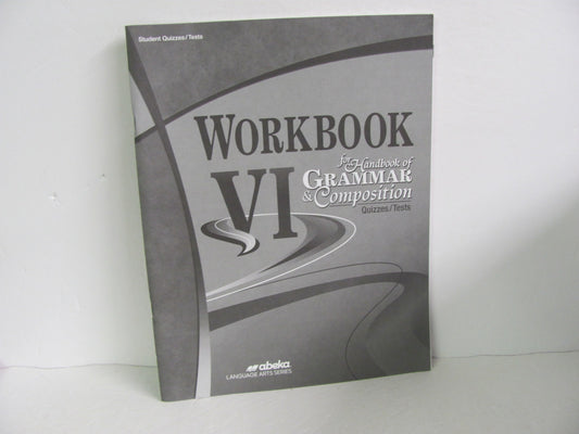 Workbook VI Abeka Quizzes/Tests  Pre-Owned 12th Grade Language Textbooks