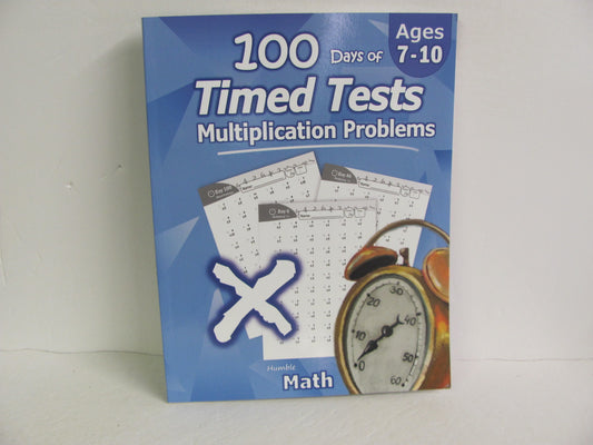 100 Days of Timed Tests Libro Studio Workbook  Pre-Owned Math Help Books