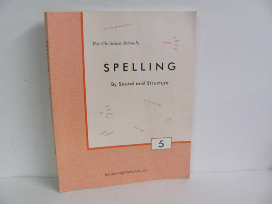 Spelling 5 Rod & Staff Student Book Pre-Owned Spelling/Vocabulary Books