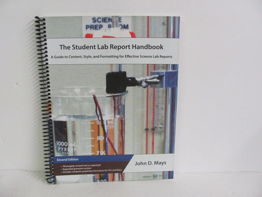 The Student Lab Report Handbook Novare Pre-Owned Mays Science Textbooks