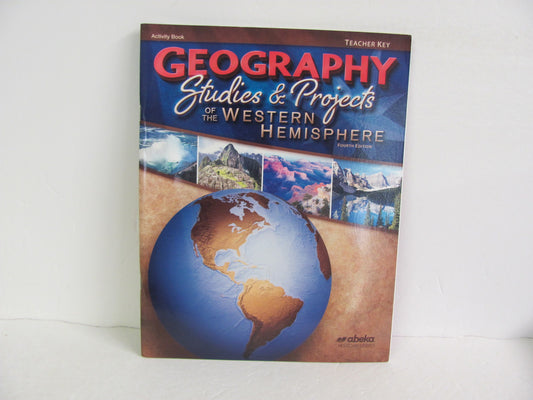 Geography Studies & Projects Abeka Teacher Key  Pre-Owned History Textbooks