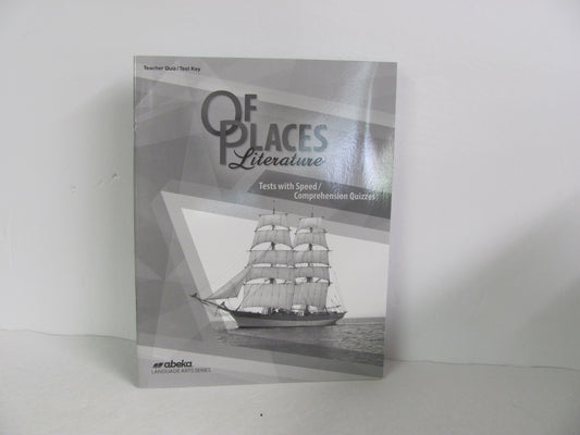 Of Places Literature Abeka Quiz/Test Key  Pre-Owned 8th Grade Reading Textbooks