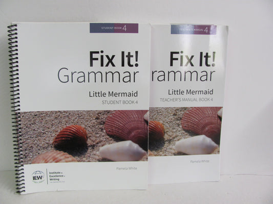 Fix it Grammar Little Mermaid IEW Set  Pre-Owned 6th Grade Language Textbooks