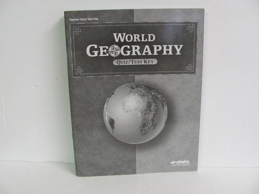 World Geography Abeka Quiz/Test Key  Pre-Owned 9th Grade History Textbooks