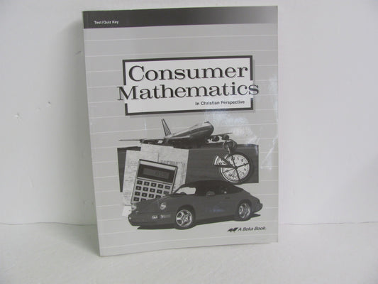 Consumer Mathematics Abeka Test/Quiz Key  Pre-Owned Mathematics Textbooks