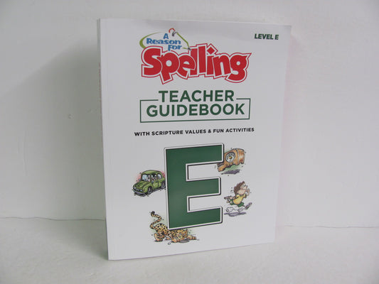 A Reason For Spelling E Teacher Guide  Pre-Owned Spelling/Vocabulary Books