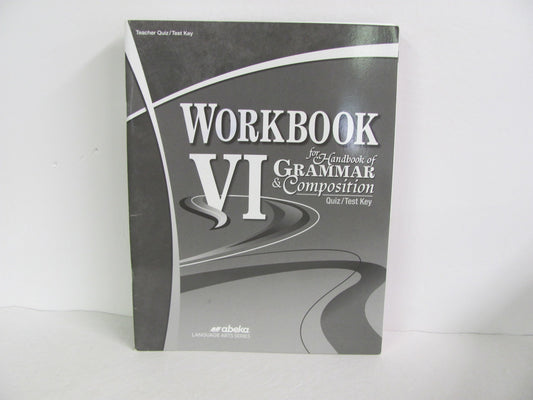 Workbook VI Abeka Quiz/Test Key  Pre-Owned 12th Grade Language Textbooks