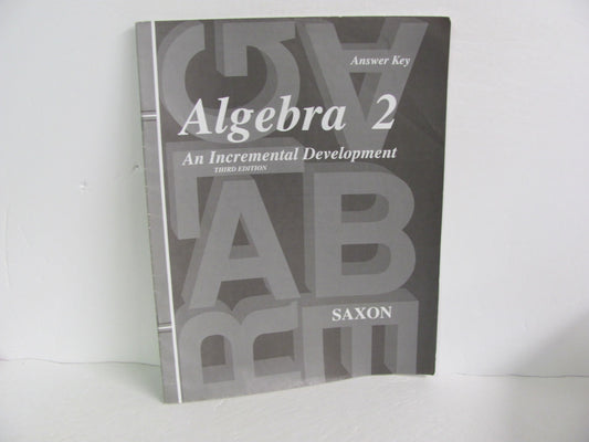 Algebra 2 Saxon Answer Key  Pre-Owned Saxon High School Mathematics Textbooks