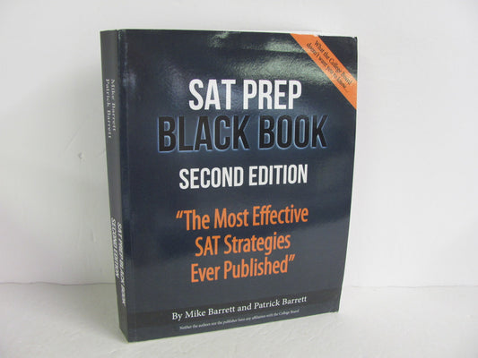 SAT Prep Black Book Workbook  Pre-Owned Barrett High School Testing Books