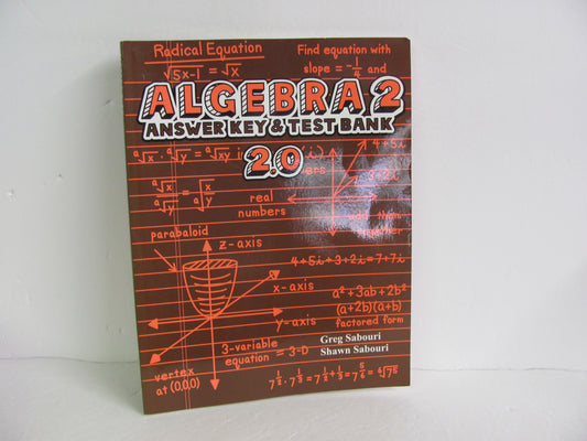 Algebra 2 Teaching Textbook Answer Key  Pre-Owned Mathematics Textbooks