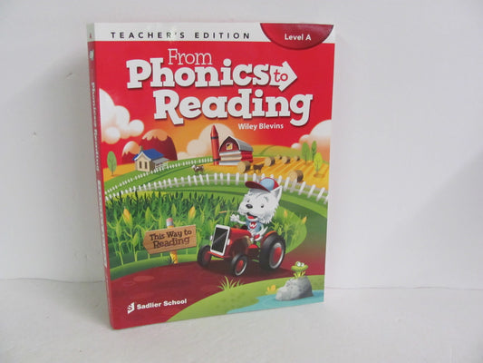 From Phonics to Reading Sadlier Teacher Edition  Pre-Owned Reading Textbooks