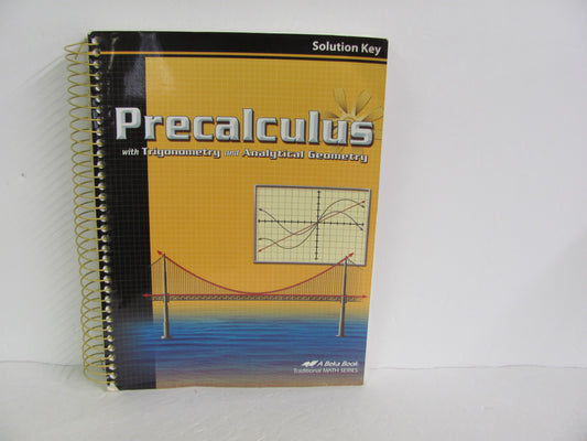 PreCalculus Abeka Solution Key Pre-Owned High School Mathematics Textbooks