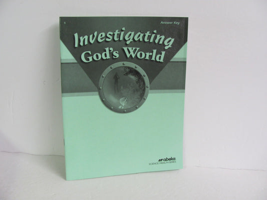 Investigating God's World Abeka Answer Key  Pre-Owned Science Textbooks