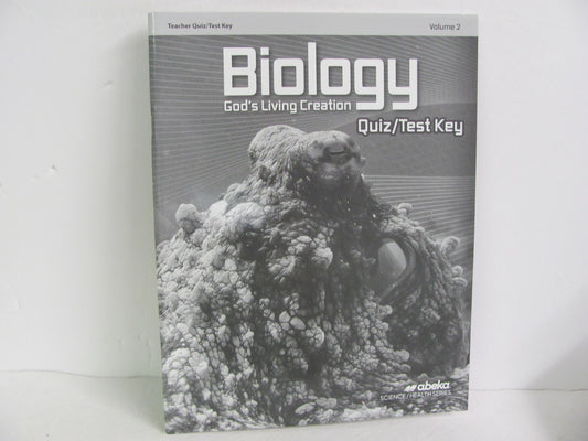 Biology Vol 2 Abeka Quiz/Test Key  Pre-Owned 10th Grade Science Textbooks