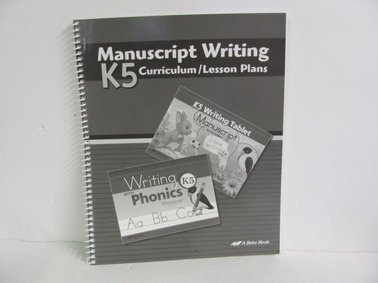 Manuscript Writing Abeka Curriculum Pre-Owned Kindergarten Penmanship Books