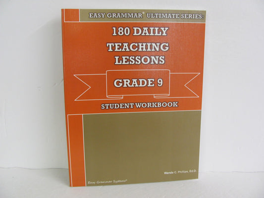 180 Daily Teaching Lessons Easy Grammar Phillips 9th Grade Language Textbooks