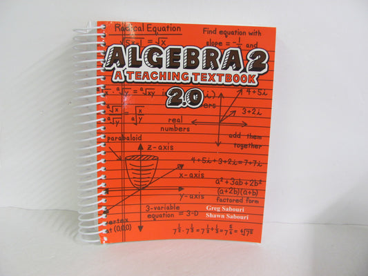 Algebra 2  2.0 Teaching Textbook Student Book Pre-Owned Mathematics Textbooks