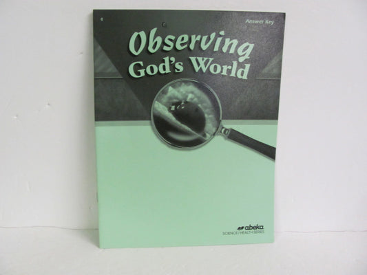 Observing God's World Abeka Answer Key  Pre-Owned 6th Grade Science Textbooks