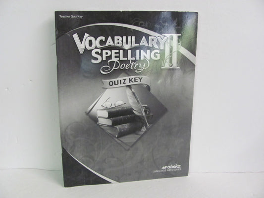 Vocabulary Spelling Poetry II Abeka Quiz Key Pre-Owned Spelling/Vocabulary Books