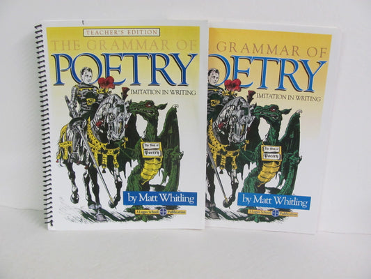 The Grammar of Poetry Logos Press Set  Pre-Owned Whitling Language Textbooks