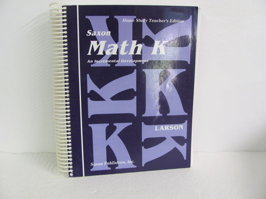 Math K Saxon Teacher Edition  Pre-Owned Larson Mathematics Textbooks