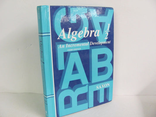 Algebra 1/2 Saxon Student Book Pre-Owned 8th Grade Mathematics Textbooks