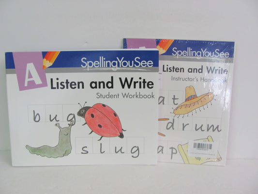 Listen and Write A Spelling You See Set  Pre-Owned Spelling/Vocabulary Books