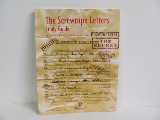 The Screwtape Letters Progeny Press Study Guide - Pre-Owned Lewis Fiction Books