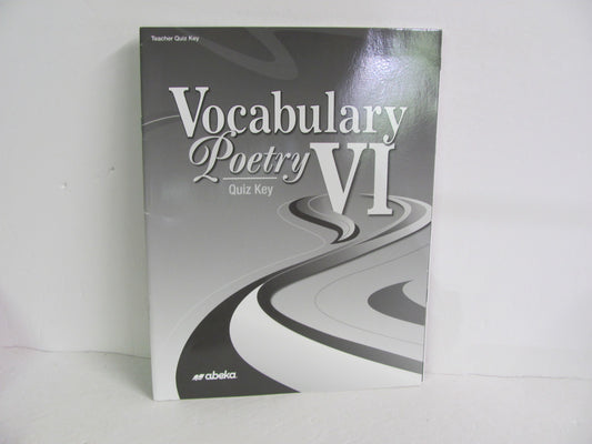 Vocabulary Poetry VI Abeka Quiz Key Pre-Owned Spelling/Vocabulary Books