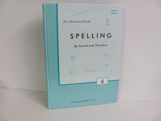 Spelling 6 Rod & Staff Teacher Manual  Pre-Owned Spelling/Vocabulary Books