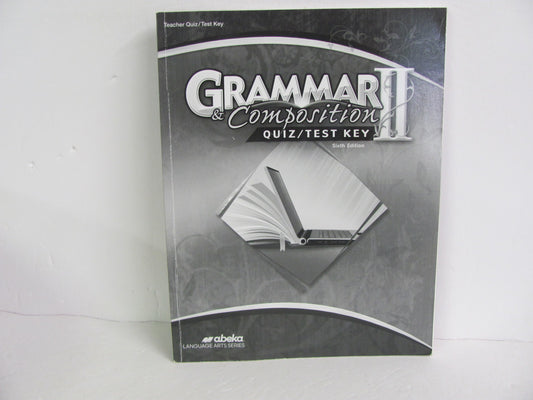 Grammar & Composition II Abeka Quiz/Test Key  Pre-Owned Language Textbooks