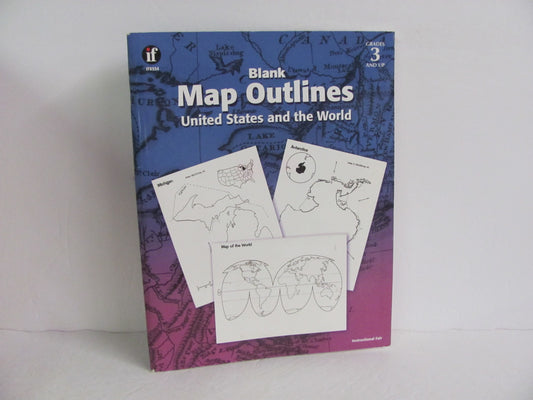 Blank Map Outlines- US & the World Instructional Fair Pre-Owned Geography Books