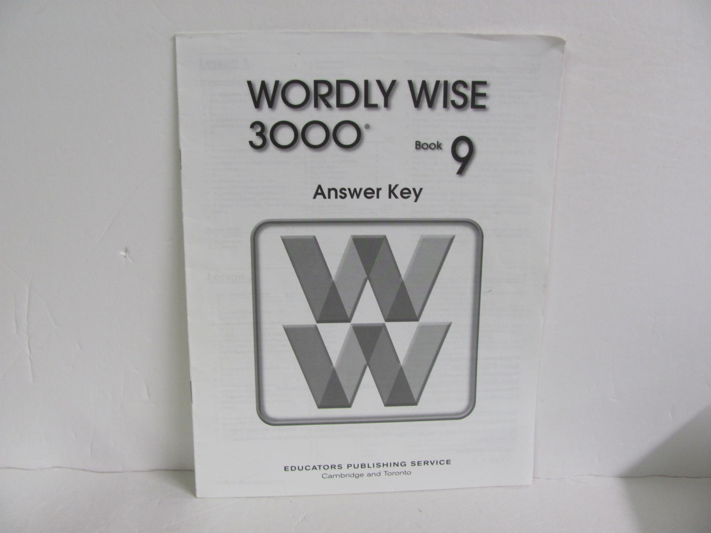 Wordly Wise 3000 EPS Answer Key  Pre-Owned 9th Grade Spelling/Vocabulary Books