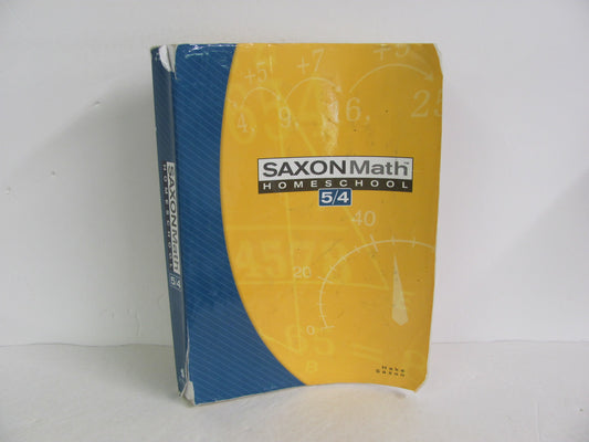 Math 54 Saxon Student Book Pre-Owned 4th Grade Mathematics Textbooks