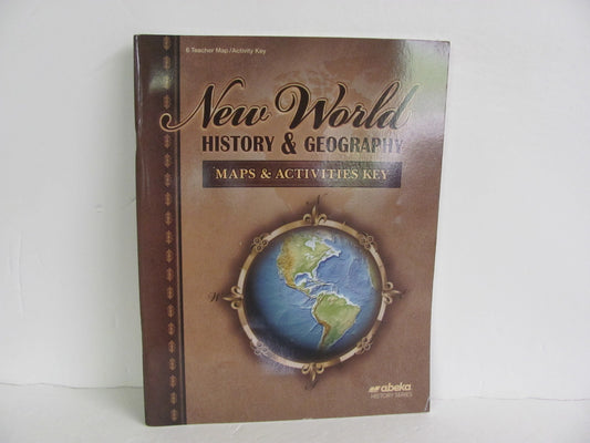 New World History Abeka Map/Activity Key  Pre-Owned 6th Grade History Textbooks