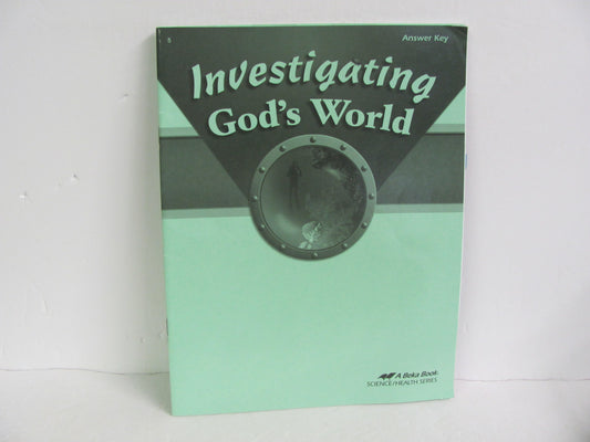 Investigating God's World Abeka Answer Key  Pre-Owned Science Textbooks