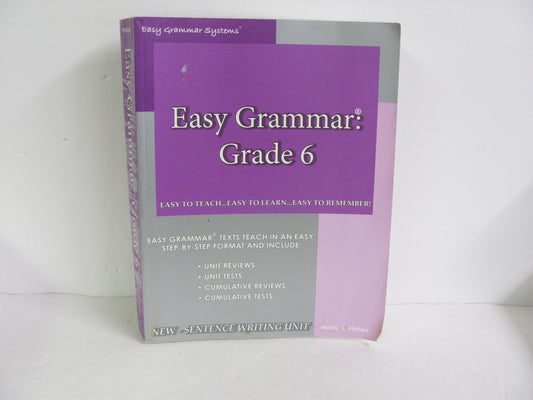 Easy Grammar 6 ISHA Enterprises Teacher Edition  Pre-Owned Language Textbooks