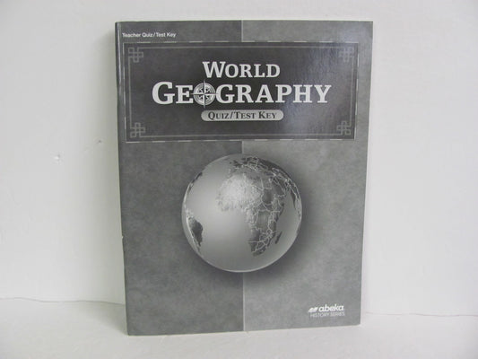 World Geography Abeka Quiz/Test Key  Pre-Owned 9th Grade History Textbooks