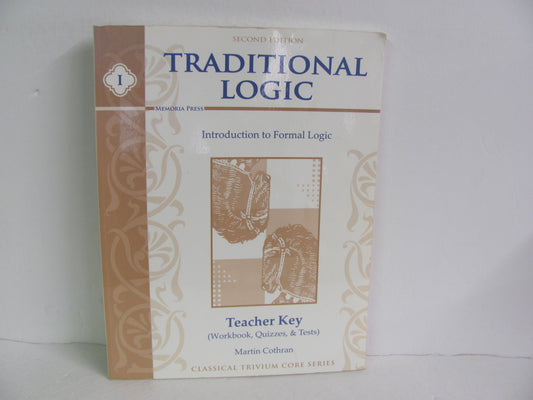 Traditional Logic Memoria Press Teacher Key  Pre-Owned Cothran Logic Books