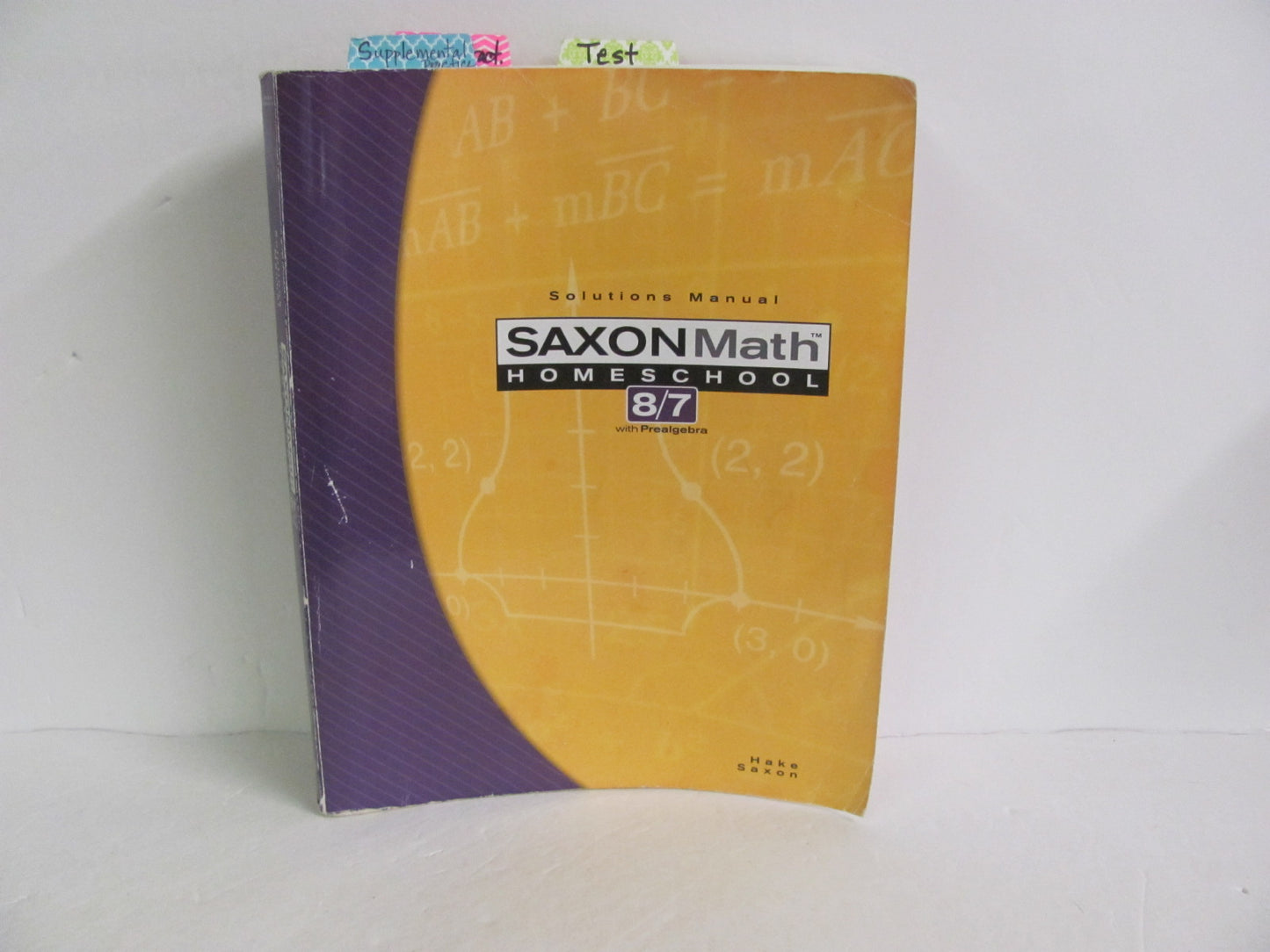 Math 87 Saxon Solution Key Pre-Owned 7th Grade Mathematics Textbooks