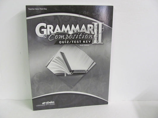 Grammar & Composition II Abeka Quiz/Test Key  Pre-Owned Language Textbooks