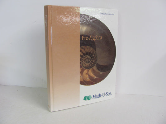 Pre Algebra Math U See Instruction Manual  Pre-Owned Demme Mathematics Textbooks