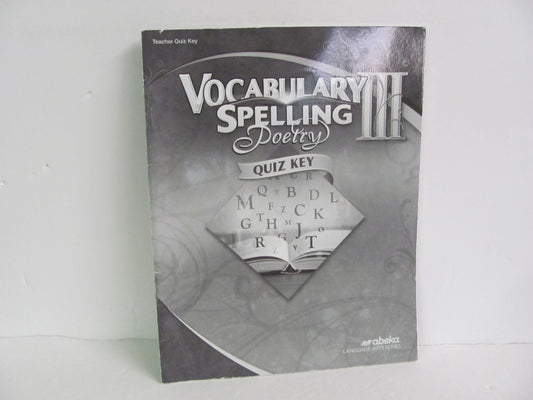 Vocabulary Spelling Poetry III Abeka 9th Grade Spelling/Vocabulary Books